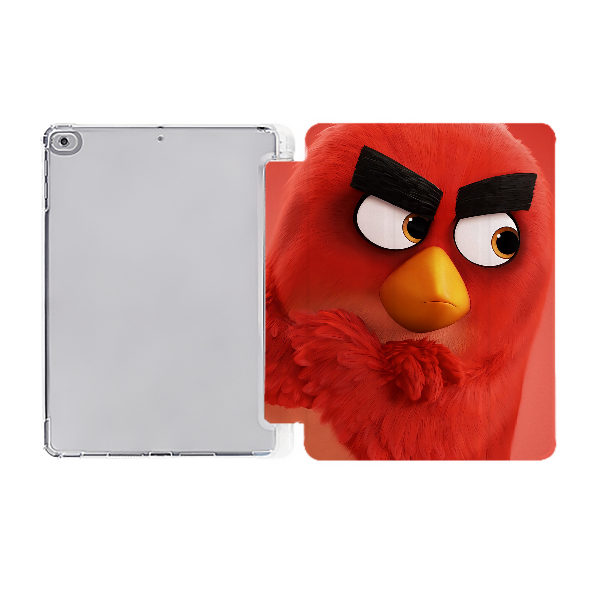 （画像用） Angry Birds アングリーバード IPad ケース ペン収納付き 三つ折りスタンド PUレザー×シリコン 対応機種9.5/10.5/10.9インチ